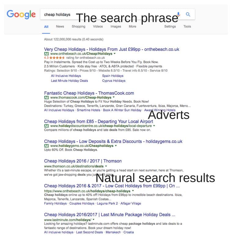 Annotated Google Search Result