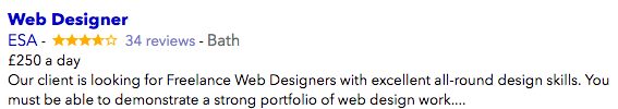 web designer advert